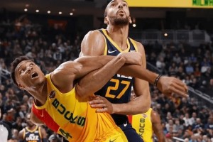  戈贝尔盖帽盛宴森林狼力克爵士